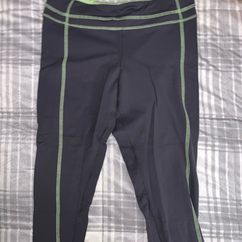 Grey/ Green Crop Leggings